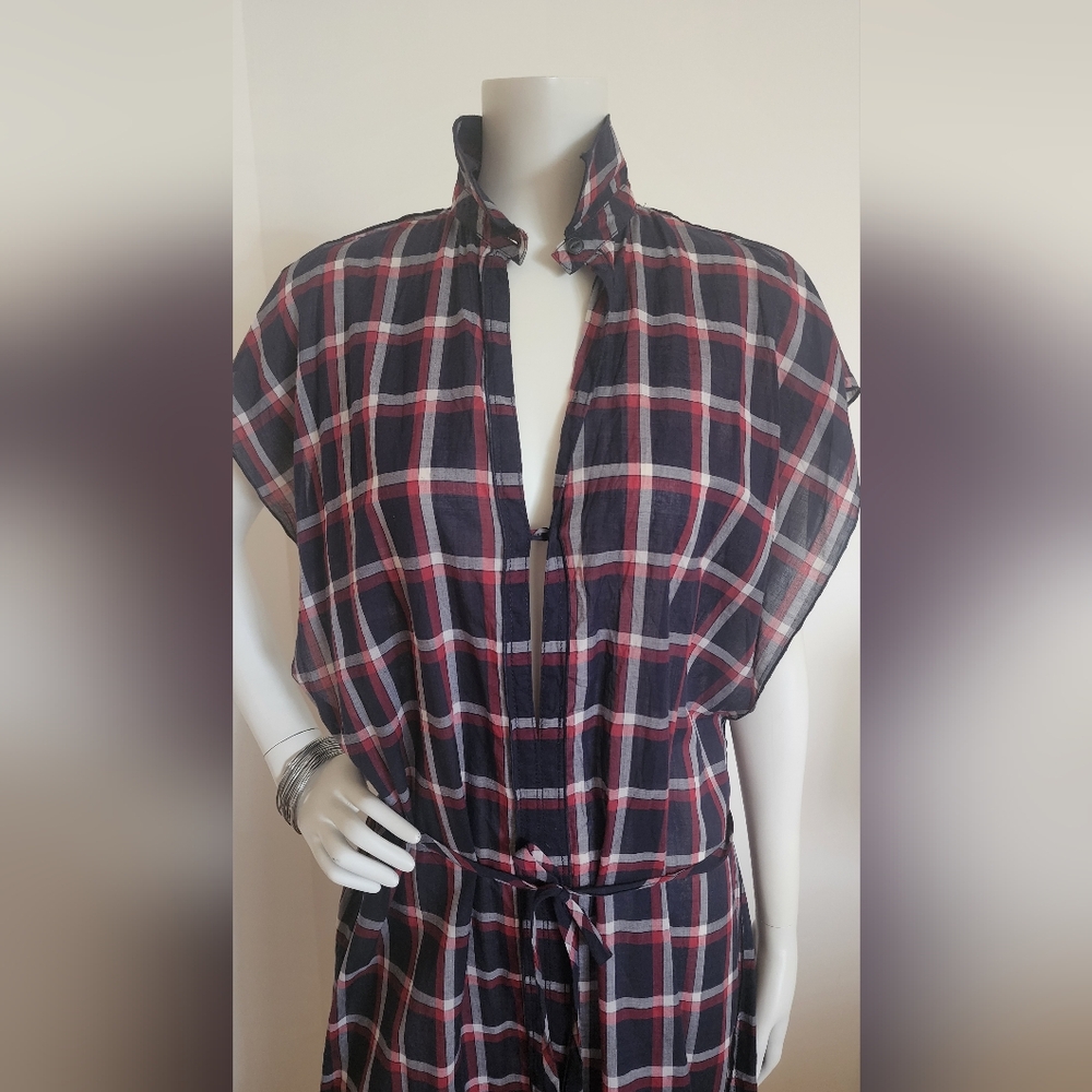 Lightly Worn Rag &Bone Plaid High-Collar Dress